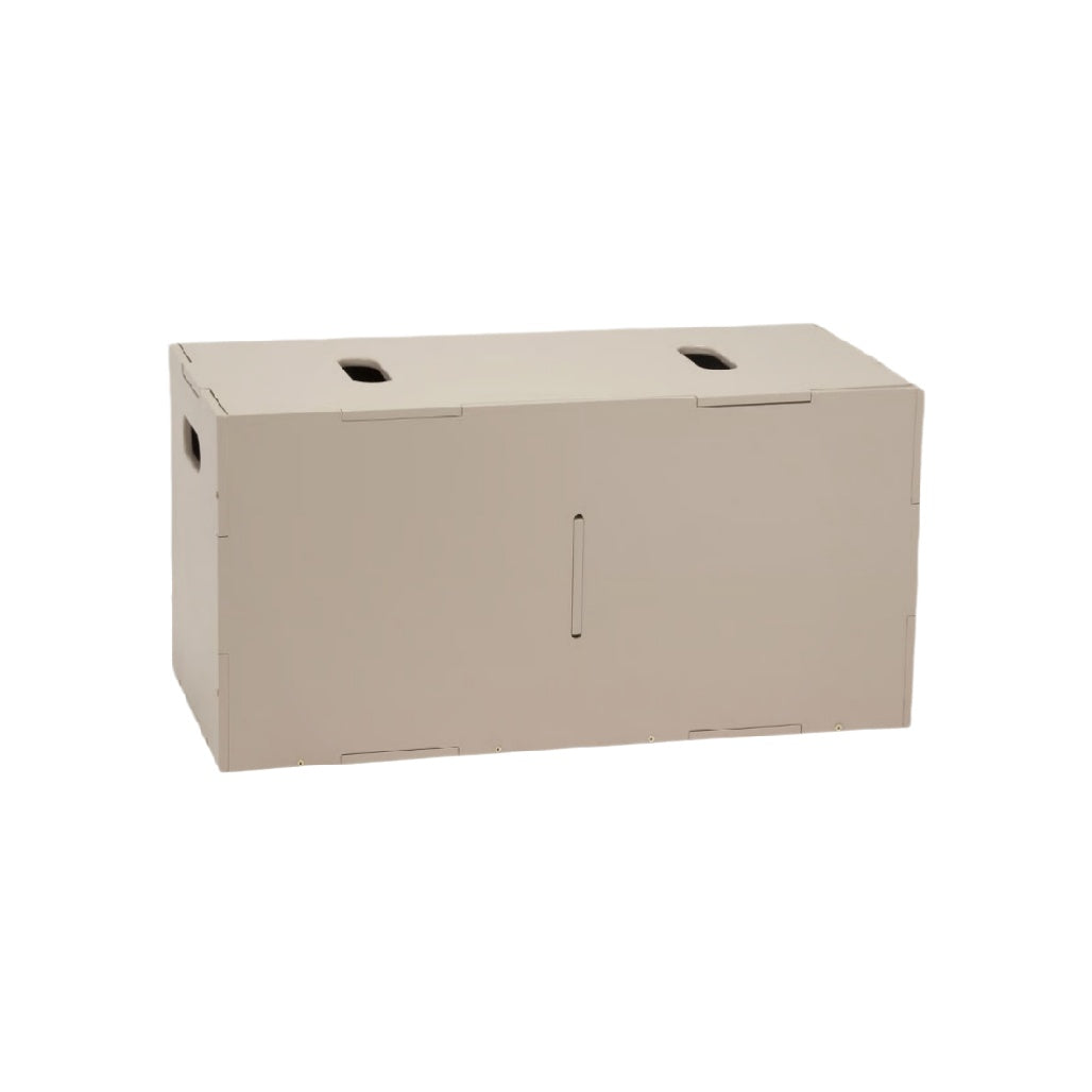 Sturdy Corrugated Storage Box with Handles - Eco-Friendly, Stackable, and Versatile Organizer