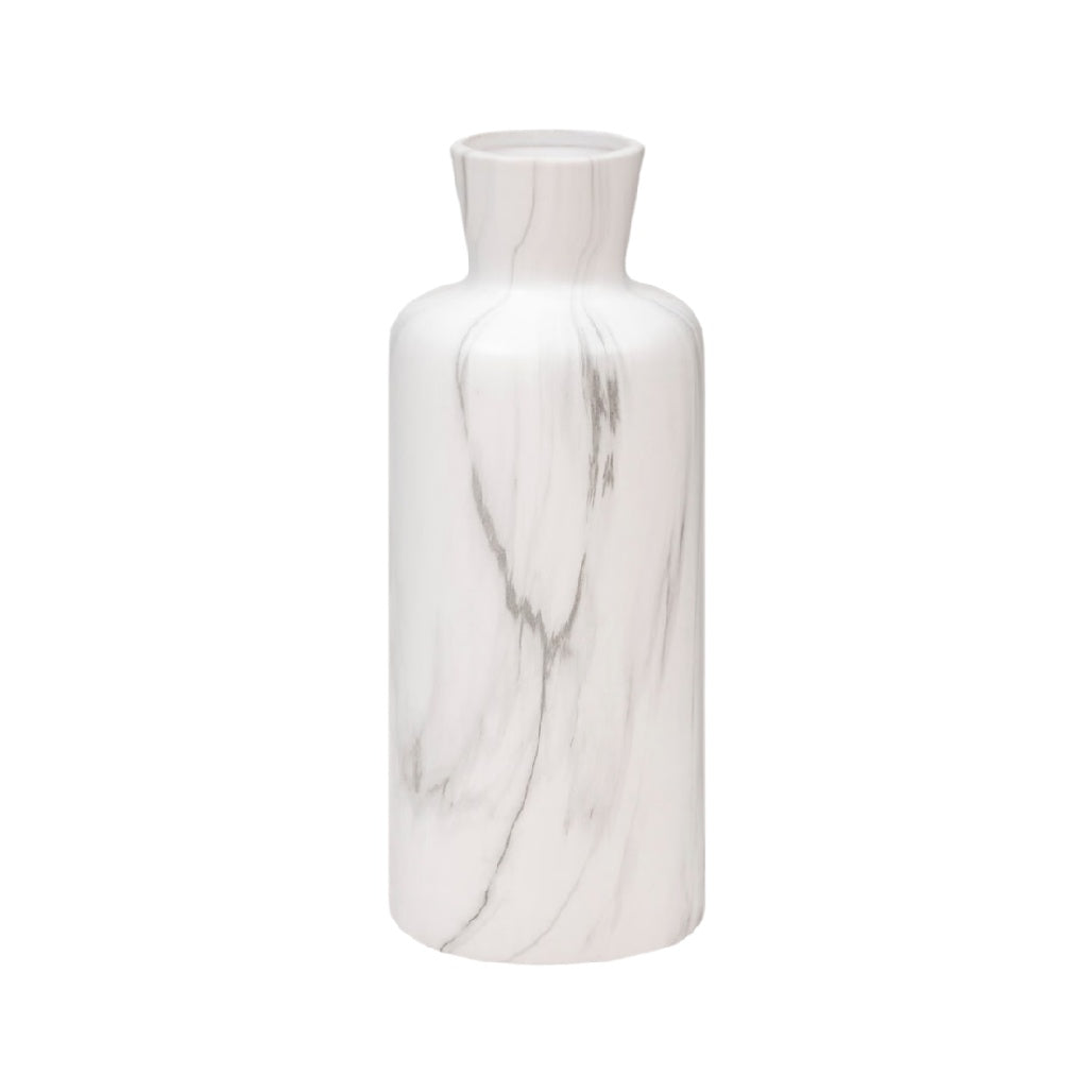 Elegant Marble-Finish Ceramic Vase - Modern Home Decor Accessory